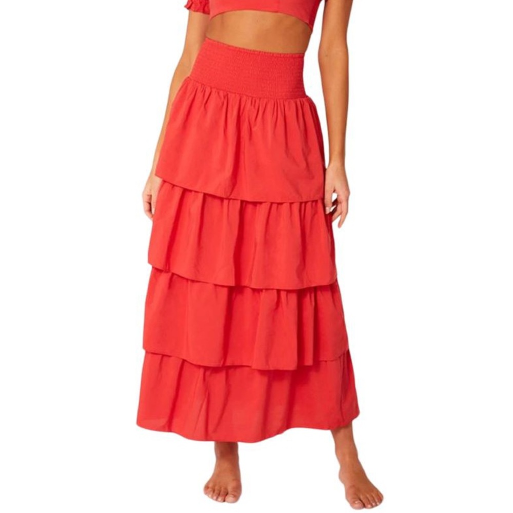 NWT WeWoreWhat Paloma Skirt Red